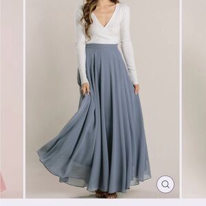 Morning Lavender Slate Blue Skirt